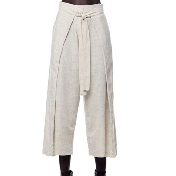Jonny Cota Linen Wrap Pants Size 2 - Picture 1 of 7